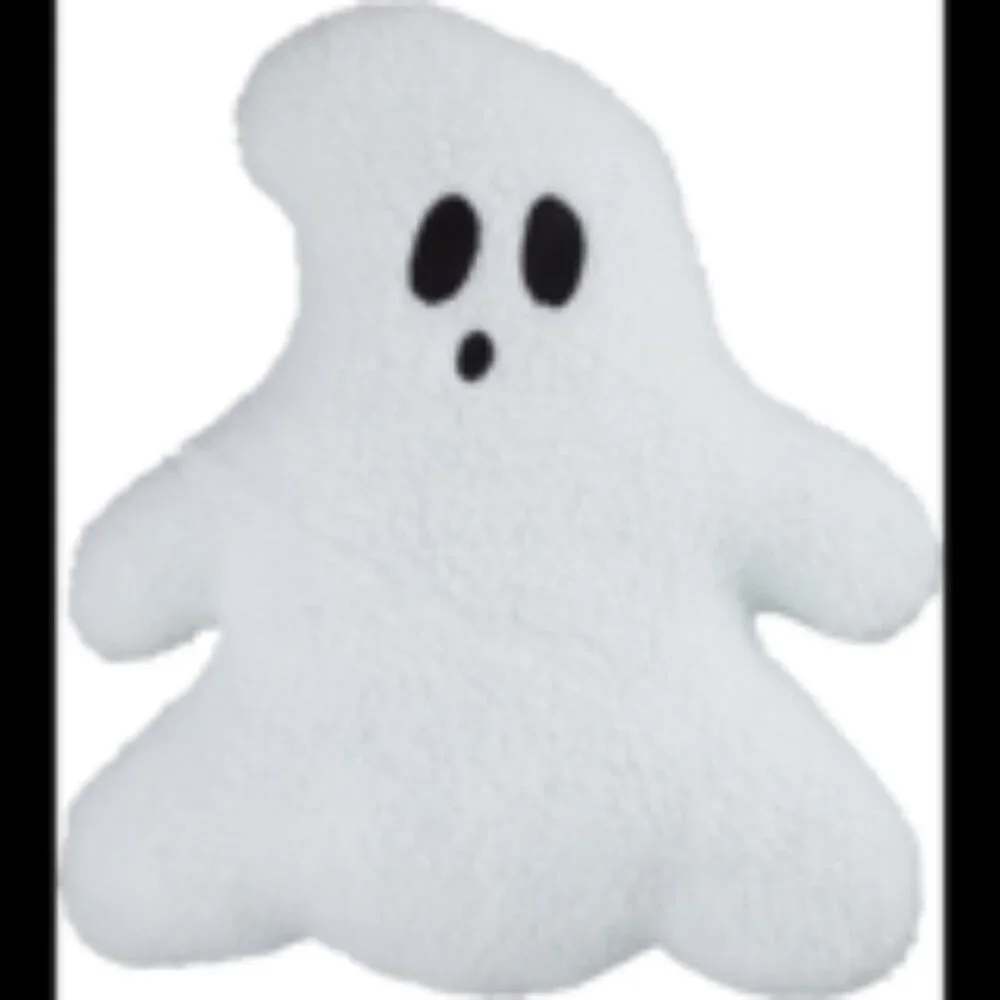 Spooky Village Halloween Characters Flannel Throw Blanket & Ghost Pillow